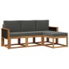 Ensemble de canapés d'extérieur 4 pcs Naturel et Anthracite 626263626263