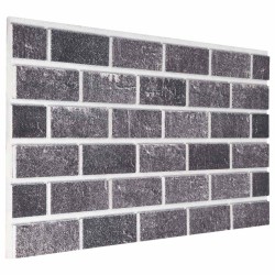 Panneaux muraux 10 pcs Noir et gris 100 x 50 cm Mousse EPS 626267626267
