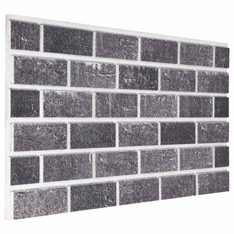 Panneaux muraux 10 pcs Noir et gris 100 x 50 cm Mousse EPS 626267626267