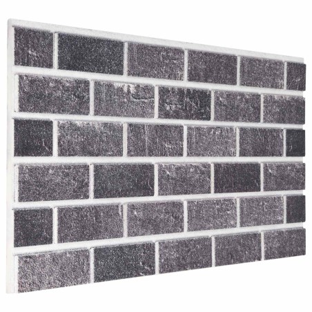 Panneaux muraux 10 pcs Noir et gris 100 x 50 cm Mousse EPS 626267626267