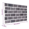 Panneaux muraux 10 pcs Noir et gris 100 x 50 cm Mousse EPS 626267626267