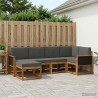 Ensemble de canapés d'extérieur 6 pcs Naturel et Anthracite 626270626270