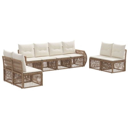 Ensemble de canapé de jardin 8 pcs Beige et blanc crème 626271626271