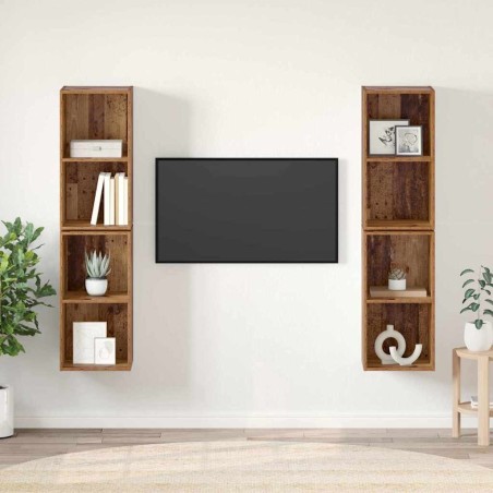 Ensemble meuble TV 4 pcs Bois Ancien 37 x 37 x 72 cm 626272626272