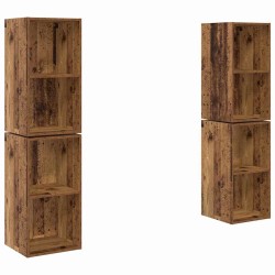 Ensemble meuble TV 4 pcs Bois Ancien 37 x 37 x 72 cm 626272626272