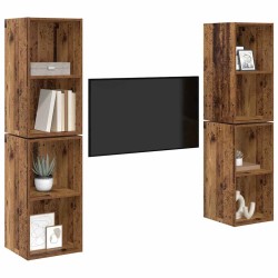 Ensemble meuble TV 4 pcs Bois Ancien 37 x 37 x 72 cm 626272626272