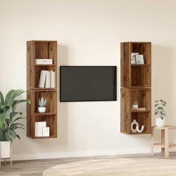 Ensemble meuble TV 4 pcs Bois Ancien 37 x 37 x 72 cm 626272626272