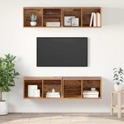 Ensemble meuble TV 4 pcs Bois Ancien 37 x 37 x 72 cm 626273626273