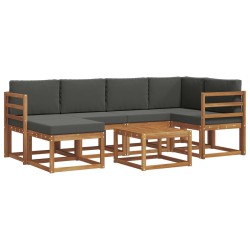 Ensemble de canapés d'extérieur 7 pcs Naturel et Anthracite 626274626274