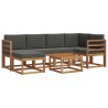 Ensemble de canapés d'extérieur 7 pcs Naturel et Anthracite 626274626274