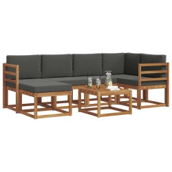 Ensemble de canapés d'extérieur 7 pcs Naturel et Anthracite 626274626274