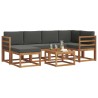 Ensemble de canapés d'extérieur 7 pcs Naturel et Anthracite 626274626274