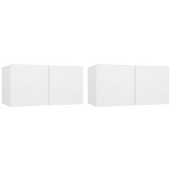 Meubles TV suspendus 2 pcs Blanc 60x30x30 cm 626275626275