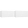 Meubles TV suspendus 2 pcs Blanc 60x30x30 cm 626275626275