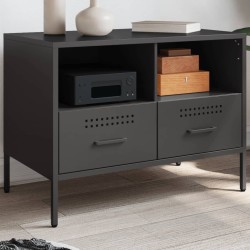 Meuble TV noir 68x39x50,5 cm acier 626277626277