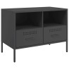 Meuble TV noir 68x39x50,5 cm acier 626277626277