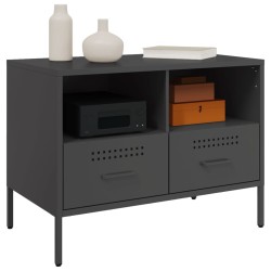 Meuble TV noir 68x39x50,5 cm acier 626277626277