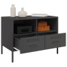 Meuble TV noir 68x39x50,5 cm acier 626277626277