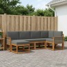 Ensemble de canapés d'extérieur 6 pcs Naturel et Anthracite 626278626278