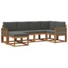 Ensemble de canapés d'extérieur 6 pcs Naturel et Anthracite 626278626278