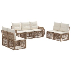 Ensemble de canapé de jardin 7 pcs Beige et blanc crème 626279626279