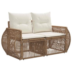 Ensemble de canapé de jardin 7 pcs Beige et blanc crème 626279626279