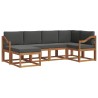 Ensemble de canapés d'extérieur 6 pcs Naturel et Anthracite 626280626280