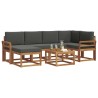 Ensemble de canapés d'extérieur 7 pcs Naturel et Anthracite 626283626283
