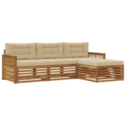 Ensemble de canapés d'extérieur avec coussin Naturel et Beige 626284626284