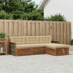 Ensemble de canapés d'extérieur avec coussin Naturel et Beige 626285626285