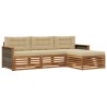 Ensemble de canapés d'extérieur avec coussin Naturel et Beige 626285626285