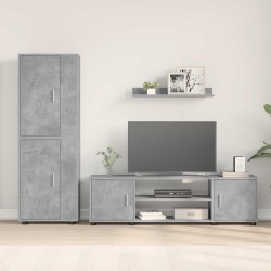 Ensemble meuble TV Gris béton Bois d'ingénierie 626286626286