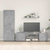 Ensemble meuble TV Gris béton Bois d'ingénierie 626286626286