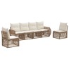 Ensemble de canapé de jardin 6 pcs Beige et blanc crème 626287626287