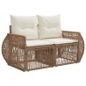 Ensemble de canapé de jardin 6 pcs Beige et blanc crème 626287626287
