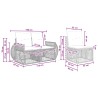 Ensemble de canapé de jardin 6 pcs Beige et blanc crème 626287626287