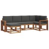 Ensemble de canapés d'extérieur 6 pcs Naturel et Anthracite 626291626291