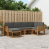 Ensemble de canapés d'extérieur 6 pcs Naturel et Anthracite 626292626292