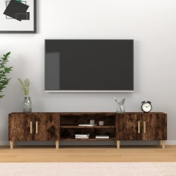 Meuble TV chêne fumé 180x31,5x40 cm bois d'ingénierie 626293626293