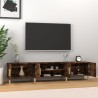 Meuble TV chêne fumé 180x31,5x40 cm bois d'ingénierie 626293626293