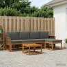 Ensemble de canapés d'extérieur 6 pcs Naturel et Anthracite 626294626294