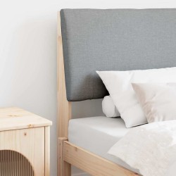 Tête de lit capitonnée Gris clair 75 cm Pin massif 626295626295