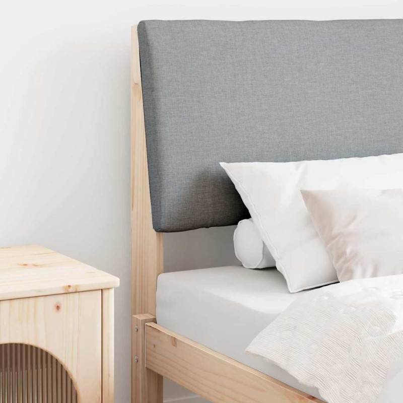 Tête de lit capitonnée Gris clair 75 cm Pin massif 626295626295