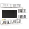 Ensemble de meubles TV 6 pcs Blanc Bois d'ingénierie 626296626296