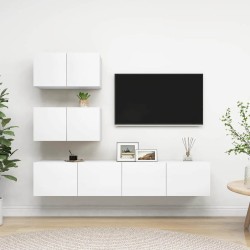 Ensemble de meubles TV 4 pcs Blanc Bois d'ingénierie 626297626297
