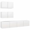 Ensemble de meubles TV 4 pcs Blanc Bois d'ingénierie 626297626297