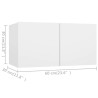 Ensemble de meubles TV 4 pcs Blanc Bois d'ingénierie 626297626297