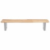 Étagère de vasque murale acier et bois massif d'acacia 626304626304