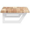 Étagère de vasque murale acier et bois massif d'acacia 626304626304