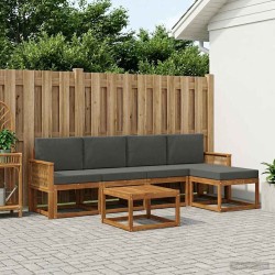 Ensemble de canapés d'extérieur 6 pcs Naturel et Anthracite 626305626305
